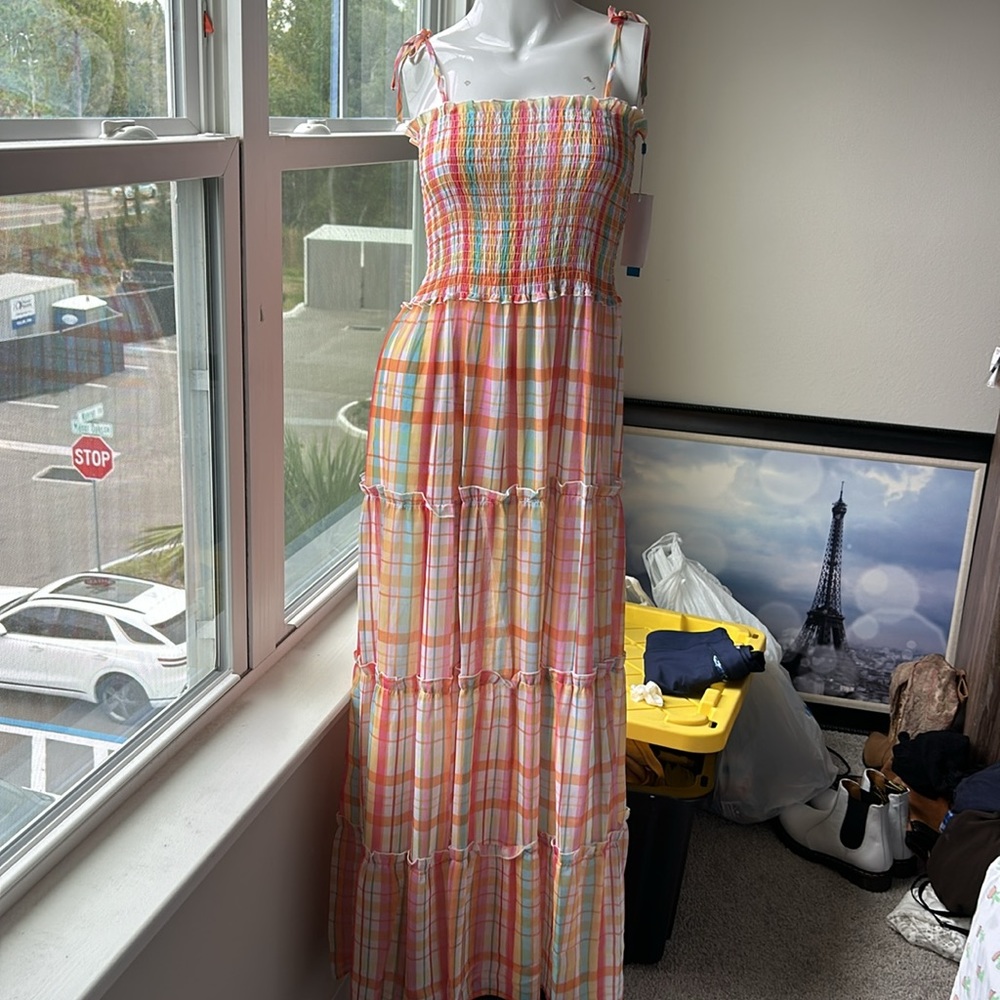 BLEU ROD BEATTIE SWIM COVER UP MAXI DRESS SIZE M MSRP $97.00 NWT